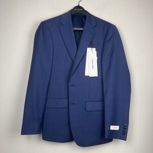 Calvin Klein Mens Slim fit Suit Jacket Blazer 38 R Blue Damaged